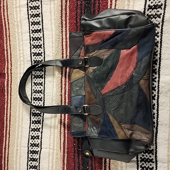 🔴 🔚🔜 VTG La Corina Leather Patchwork Purse. - Picture 1 of 16